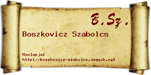 Boszkovicz Szabolcs névjegykártya